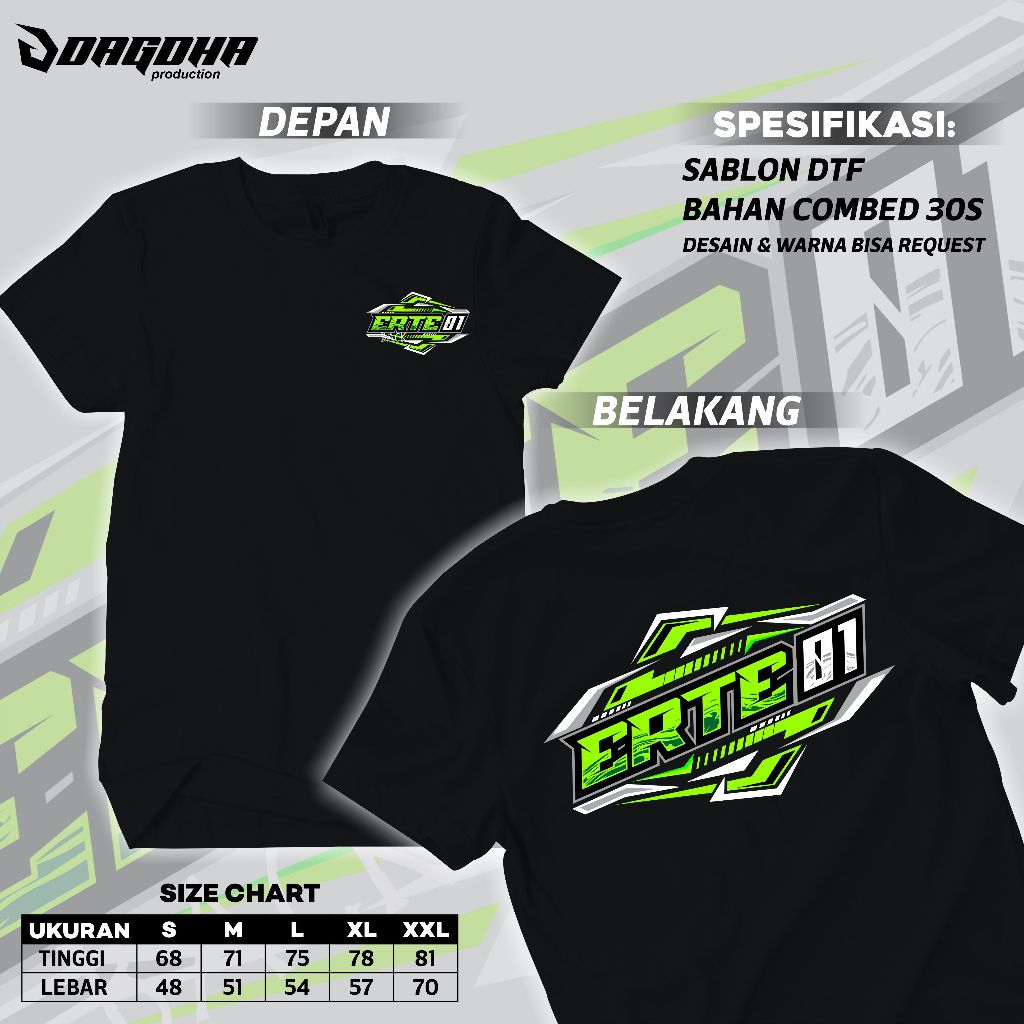 KAOS SERAGAM RT / KAOS CUSTOM DESAIN BEBAS