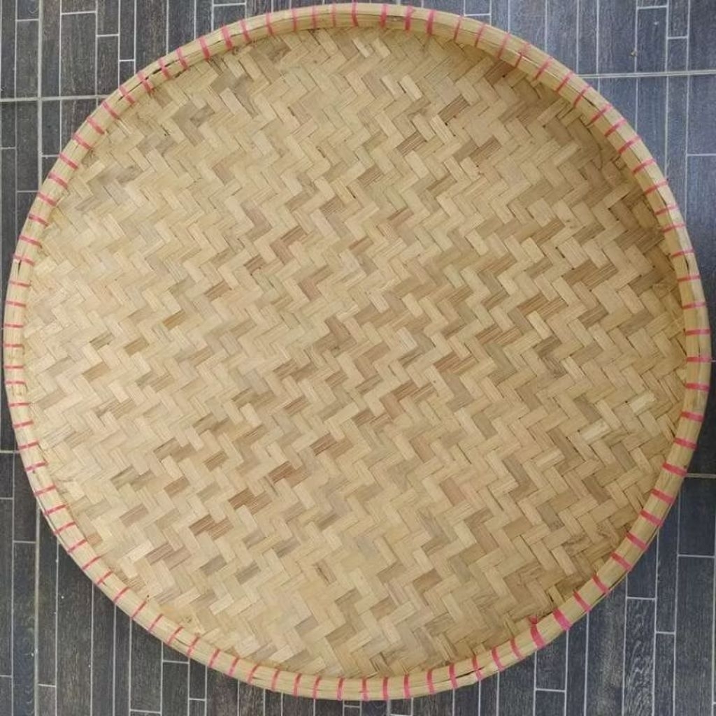 Tampah Bambu Nyiru Bambu Anyaman Ukuran Besar Diameter 55cm  Wadah Nampan Bambu Singaparna Kitchenwa