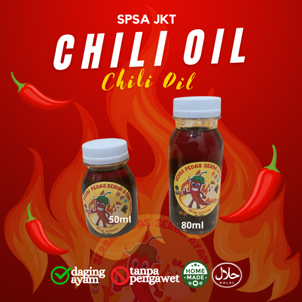 

Chili Oil by SPSA Kemasan 50ml dan 80ml