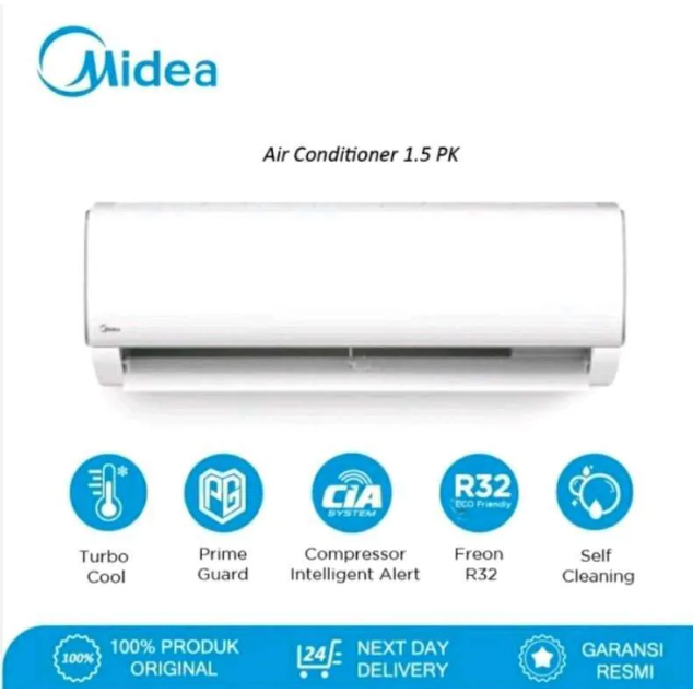 AC MIDEA AF 1.5PK - MIDEA MSAF 12CRN