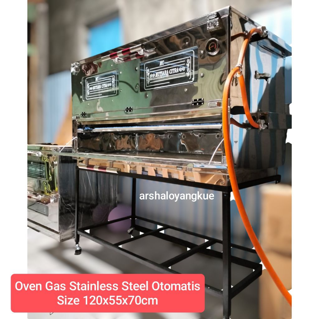Oven Gas Stainless Steel Otomatis 120x55x70cm Tebal