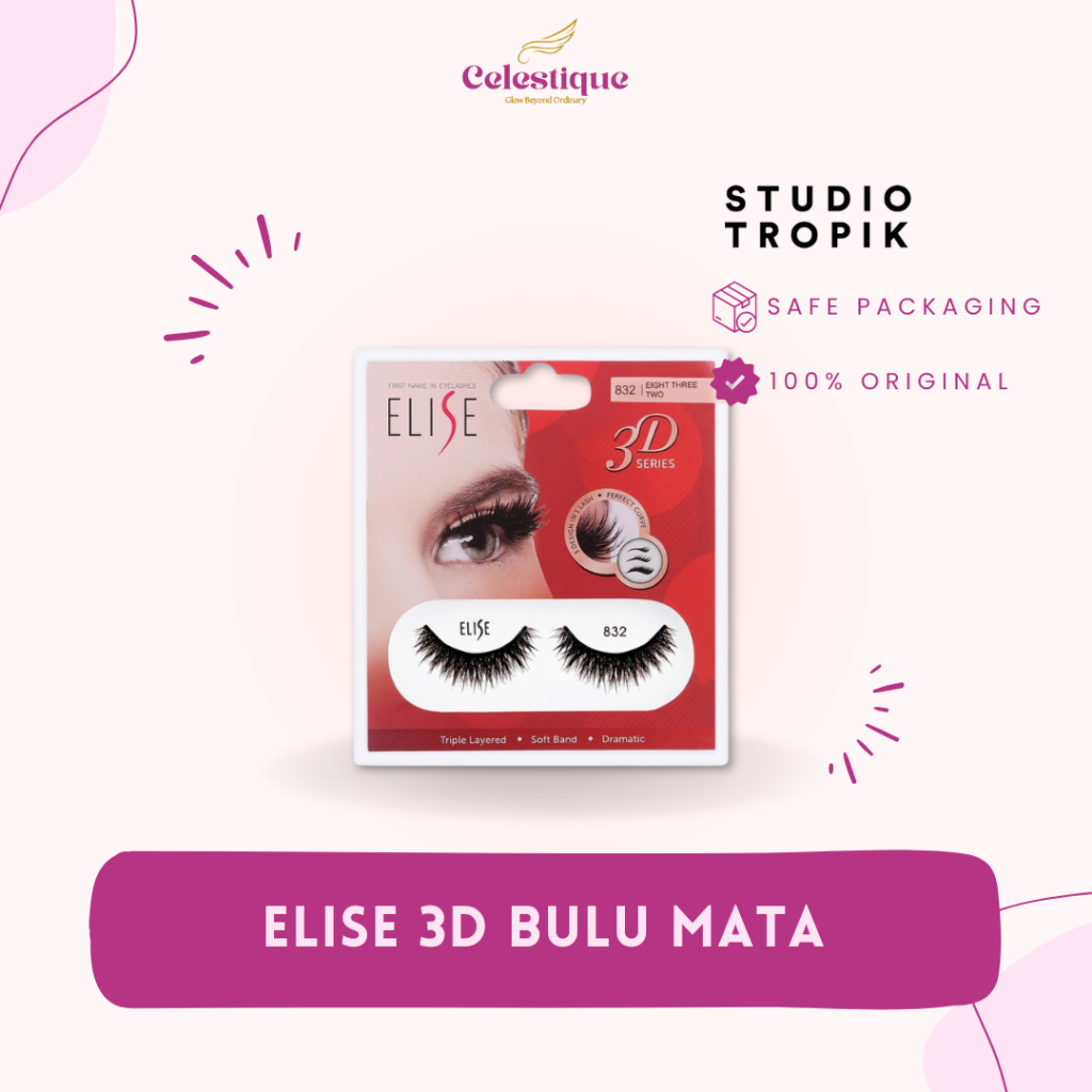 Elise 3D Bulu Mata | Cocok untuk Riasan Pesta/Pengantin/Favorit MUA