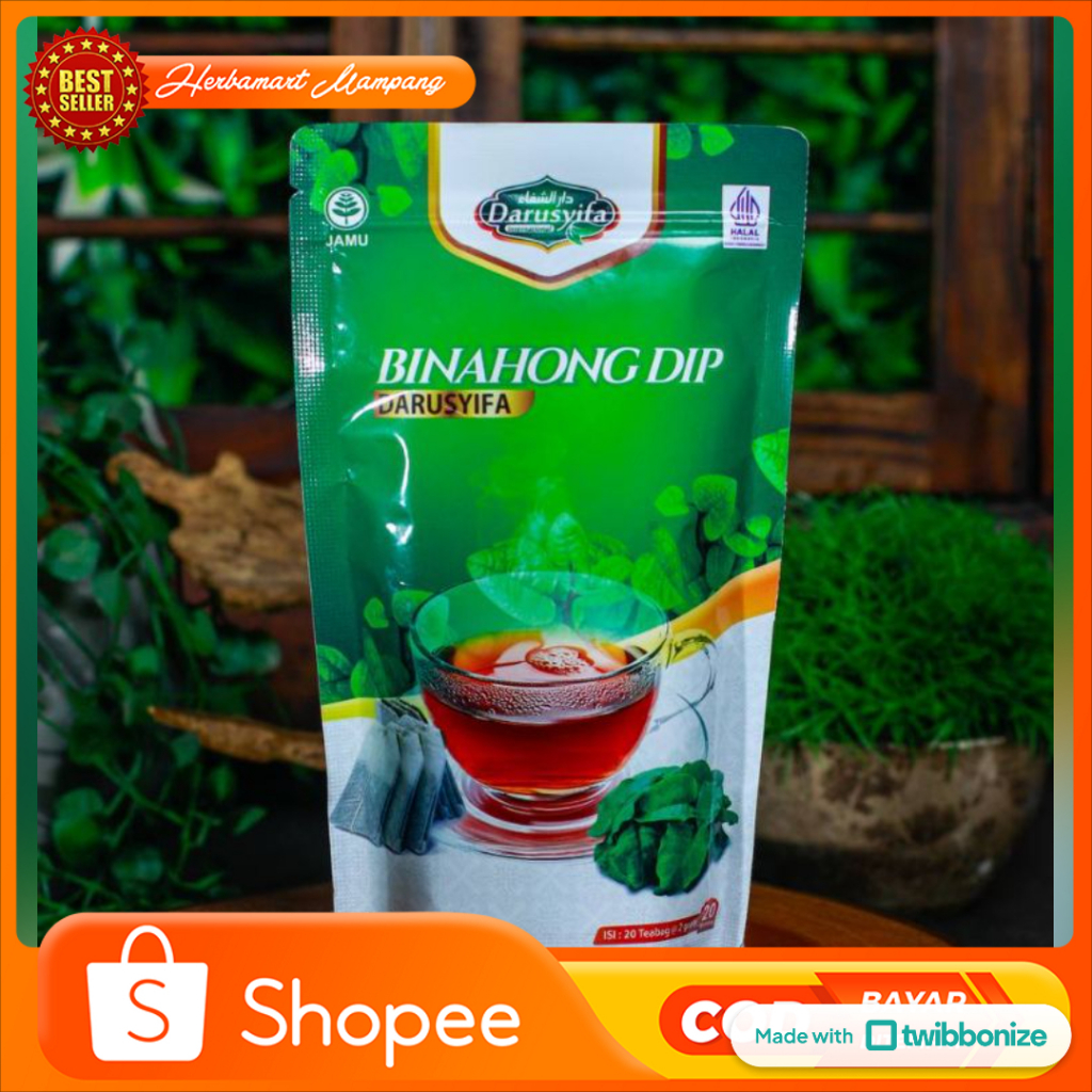 

BINAHONG 20 Teh Celup Kantong Darusyifa atasi Kolesterol Luka Bakar