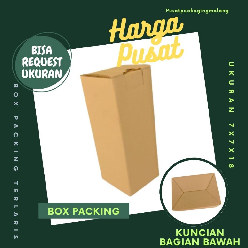 

Kardus 7x7x18 Packing Box A0 Dus Kotak Kemasan Box Aksesoris Souvenir Madu Parfum Pusat Packaging