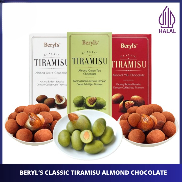 

Chocolate Beryls Classic Tiramisu Almond Milk White Green Tea Cokelat 200gr