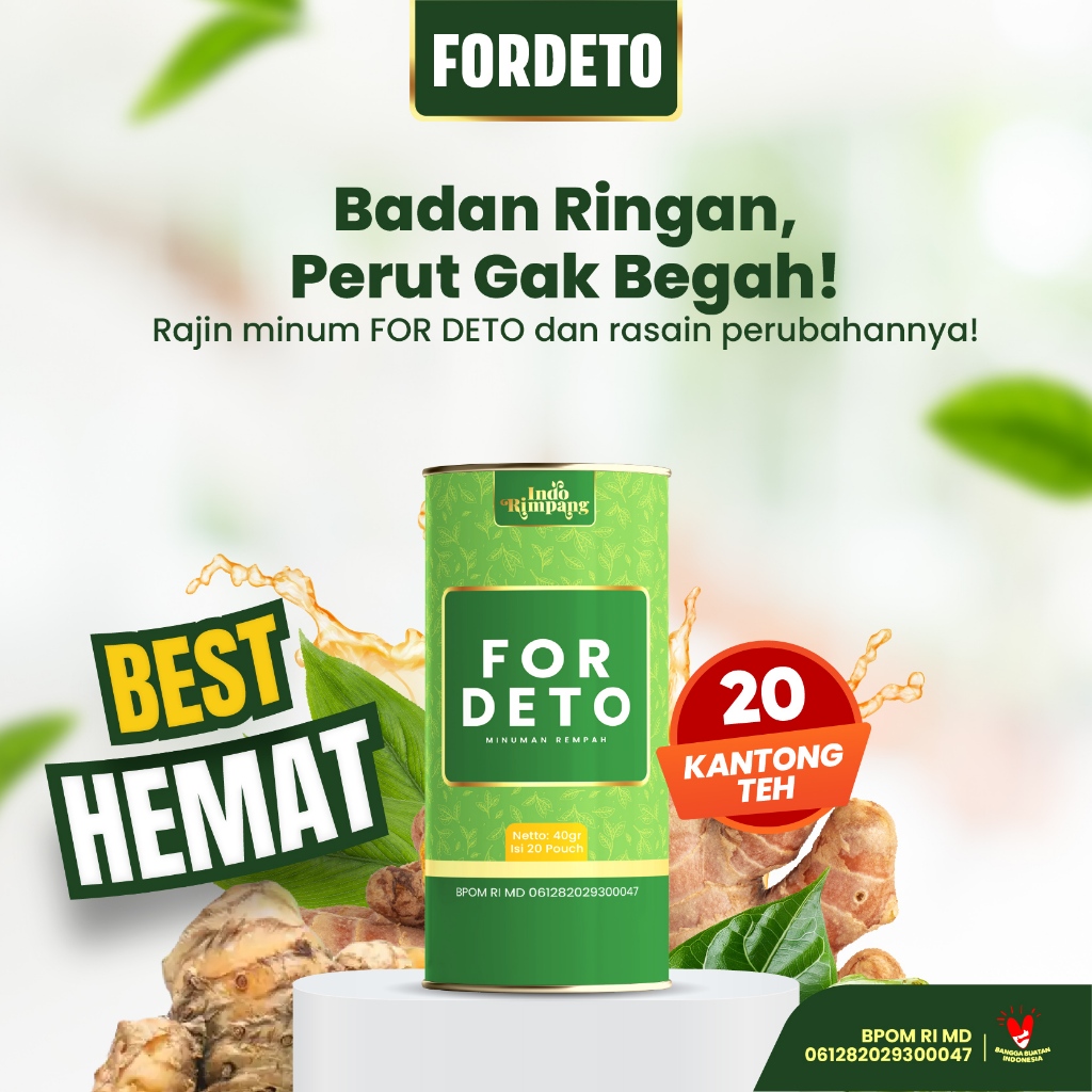 

FORDETO - Teh Premium Herbal Detox Minuman Rempah For Deto Untuk Bersihkan Racun Sehatkan Pencernaan