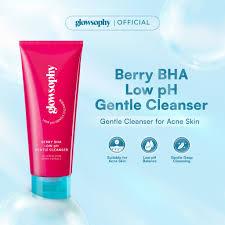 Glowsophy Berry BHA Low pH Gentle Cleanser sabun cuci muka facial wash Acne Prone Skin Friendly Faci