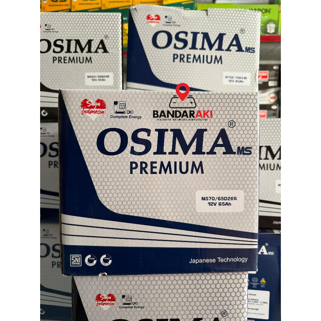 AKI BASAH NS70 = 65 AMPER / 12 VOLT  JAMINAN 100% ORIGINAL OSIMA