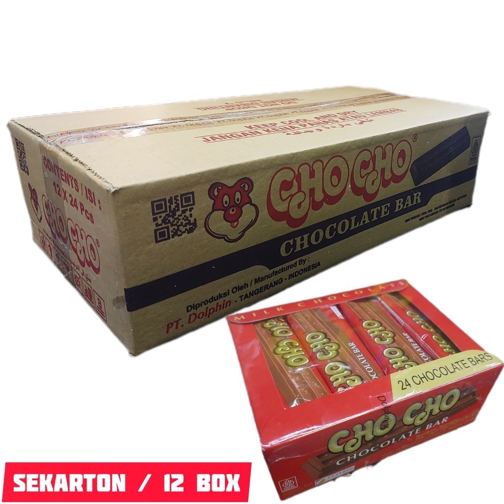 

Sekarton 12 Box Chocholate Bar Chocho Milk Dolpin Coklat Batangan Jadul 240gr 24pcs Food Cokelat Grosir Cemilan
