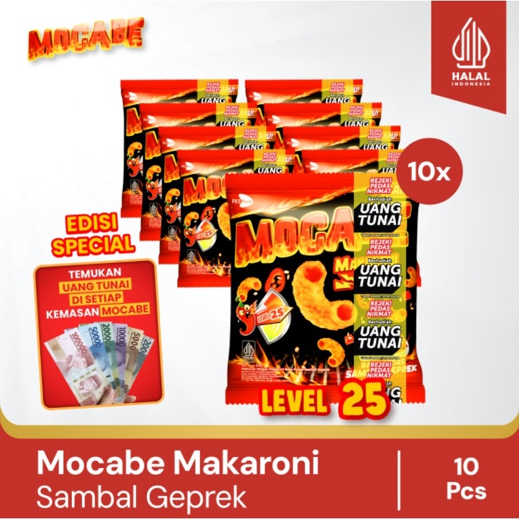 

Mocabe - Sambal Geprek - Small Pack - 1 Karton (6 renceng) - 60 Pcs - 25gr (Free 12 Pcs)