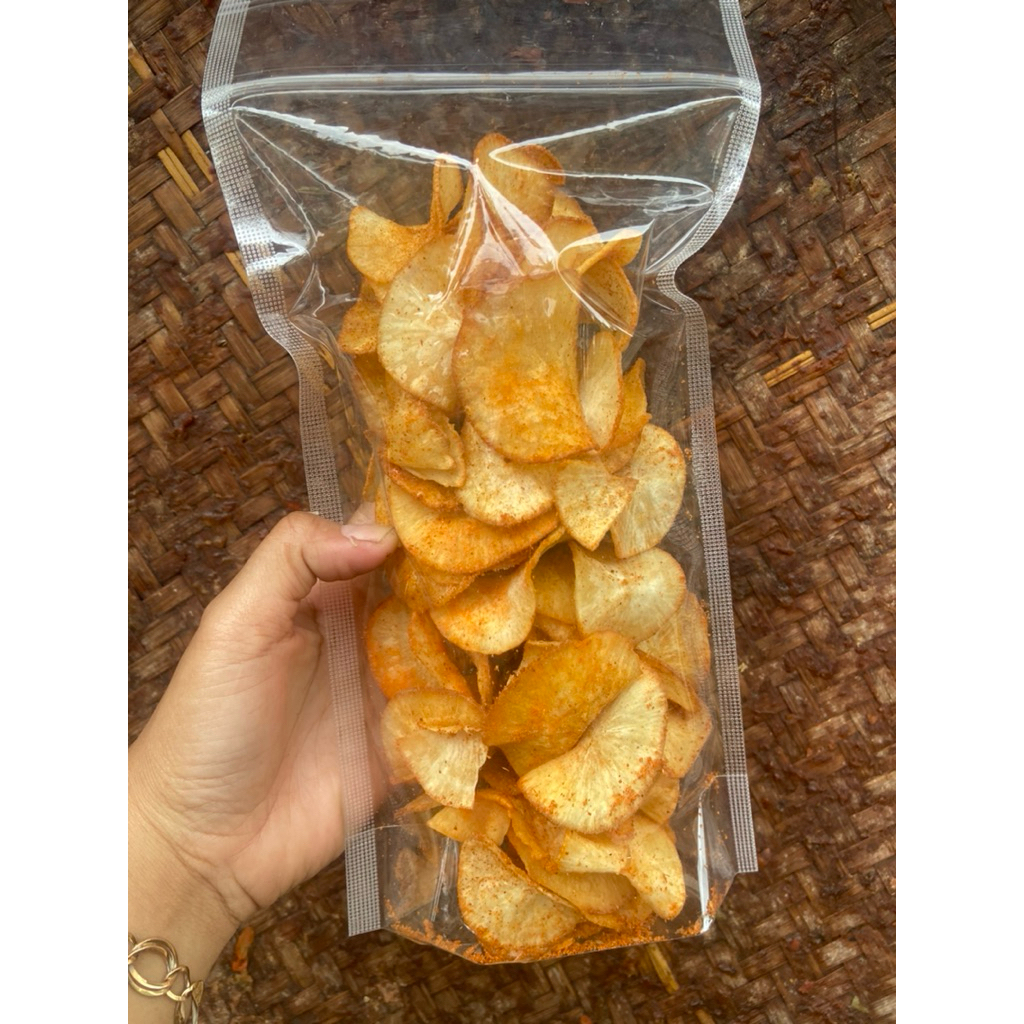 

keripik singkong pedas gurih