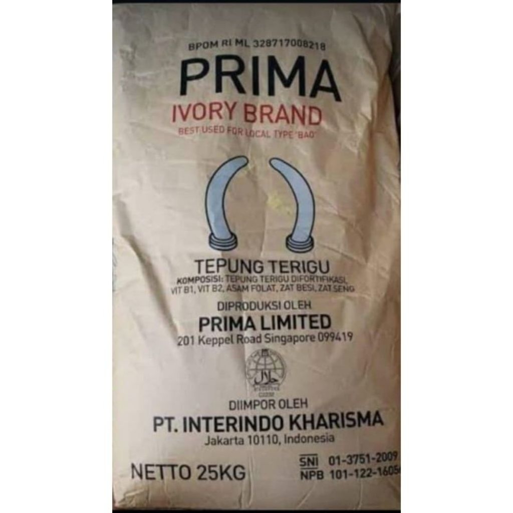 

tepung prima ivori 25 kg [ khusus kargo ]