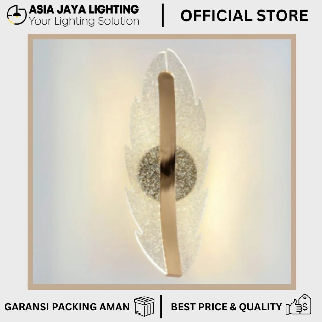 LAMPU DINDING INDOOR / NAKAS KAMAR / WALL MOULDING / NAKAS TIDUR MINIMALIS MODEL BULU 6119