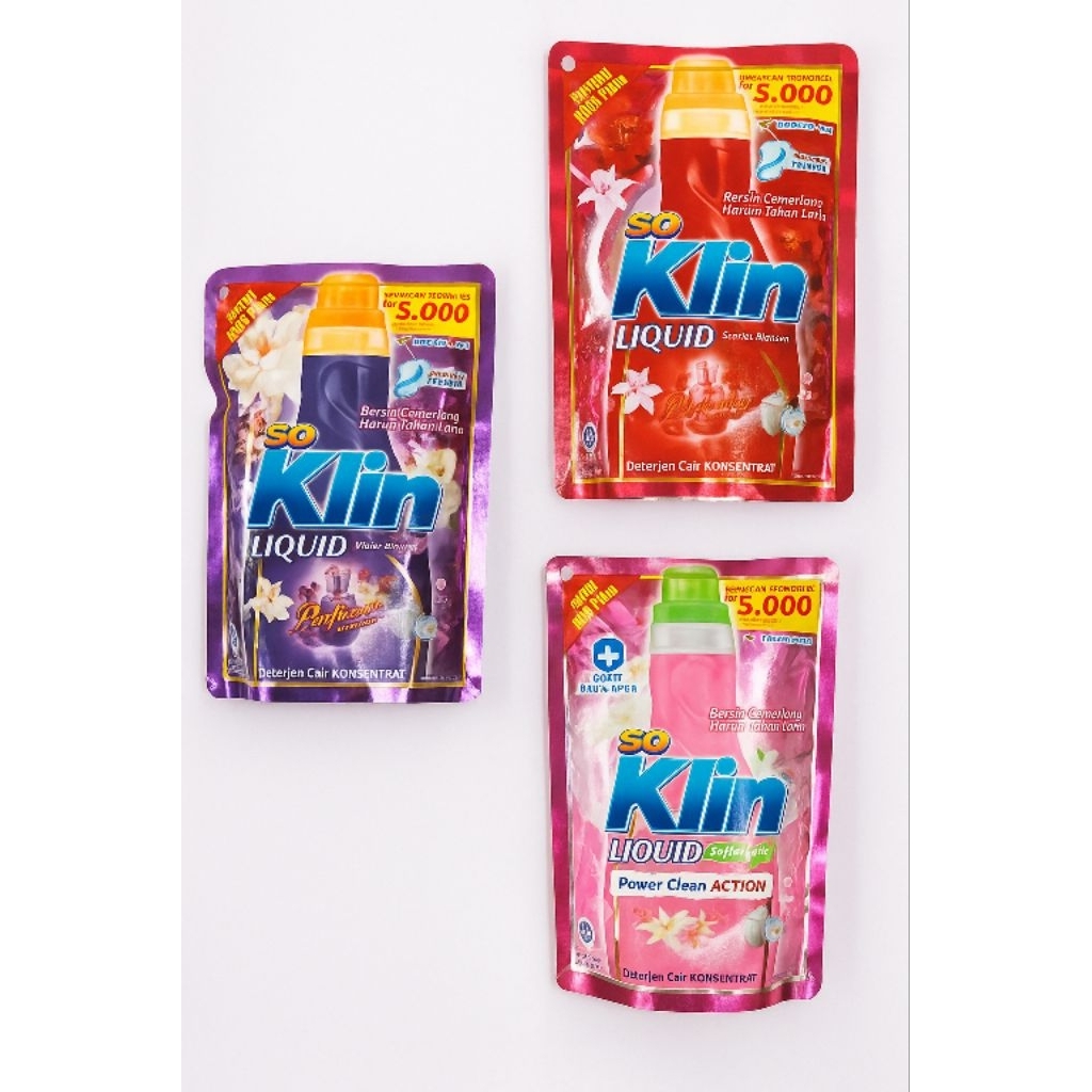 So Klin Liquid Detergen Cair Konsentrat 230ml – Bersih Cemerlang Harum Tahan Lama – Anti Bau & Apek 
