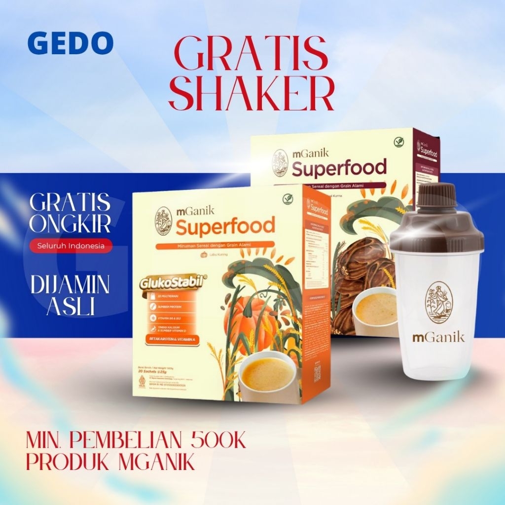 

Mganik Multigrain Drink 1 box isi 20 sachet Diet Kolesterol Gula Darah