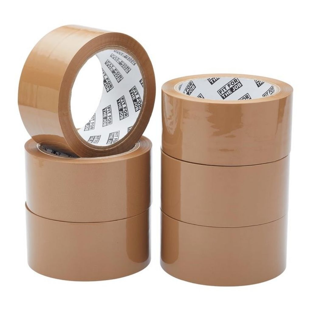 

PROMO 6 Roll Lakban Coklat OPP 45 x 90 Yard - Tape Perekat Serbaguna / Isolasi Termurah