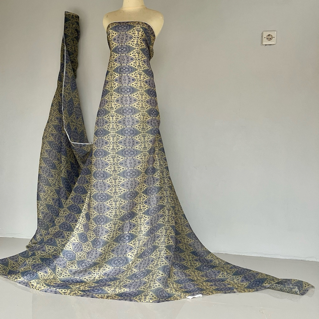 Kain Organza Print Motif | Bahan Organsa Corak