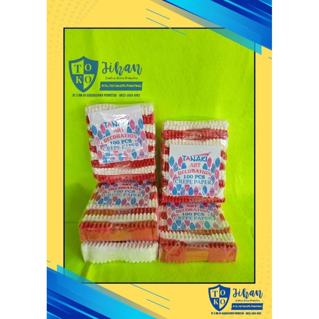 Kertas Crepe Potong/Kertas hias/kertas krep Merah Putih/Kertas krep warna-warni/kertas dekorasi sepe