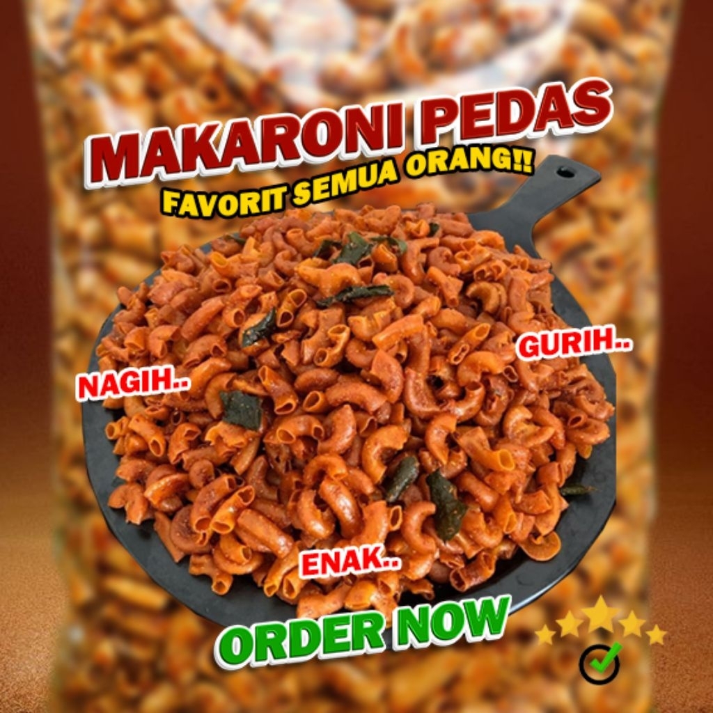 

Makaroni Cikruh Original Pedas Daun Jeruk Viral 1KG Cemilan Sultan Cianjur Bumbu Gacor Pisan Euy JP