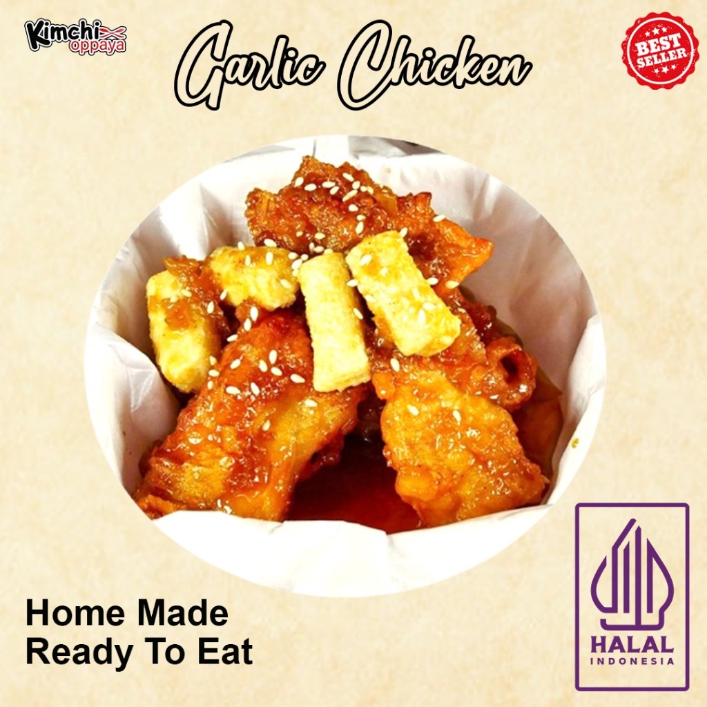 

Chickin Iyagi – Garlic Chicken 5 Potong | Ayam Fillet Tanpa Tulang, Gurih Wangi Bawang, Siap Makan