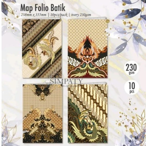 

(1 Bungkus) Stopmap Batik Simpaty / Stofmap / Paper File / Map Kertas Batik Folio Simpaty