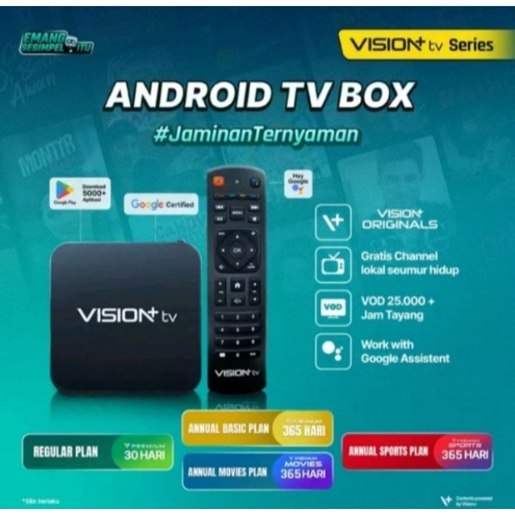 Android Box TV Vision+ MNC Play Box