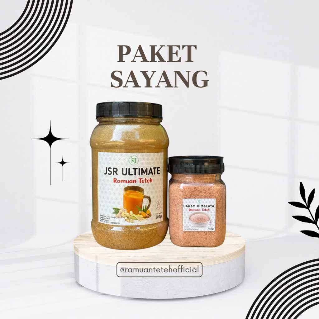 

Paket Sayang Ramuan Teteh | JSR Ultimate 200gr + Garam Himalaya 10gr