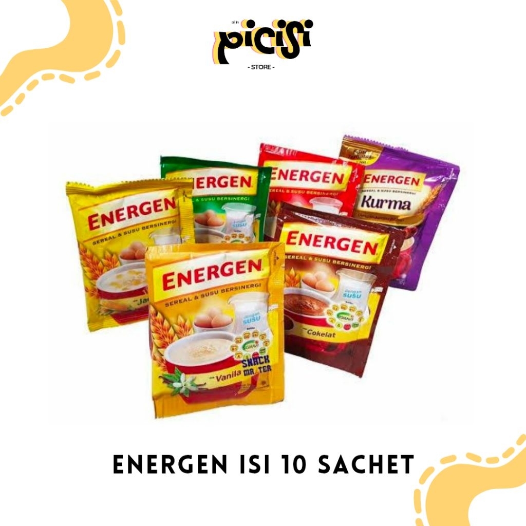 

Energen isi 10 Sachet Sereal dan Susu 32 gram Minuman Bergizi