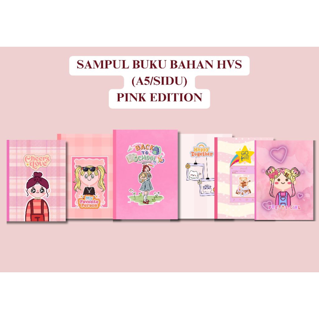 

Sampul Buku Karakter Edisi Warna Pink Ukuran Sidu/A5 | Sampul Buku Tema Pink | Sampul Buku Kekinian | Sampul Buku Kawai | Sampul Buku Aesthetic | Sampul Buku Sidu | Sampul Buku Custom