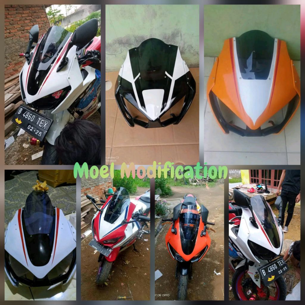 (Part-Murah) KEDOK CBR150R K45A LOKAL MODEL Z1000 / Cover Topeng Custom untuk Motor Garang & Beda De