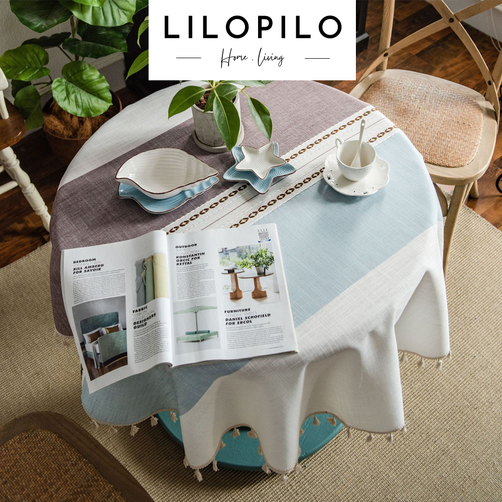Taplak Alas Meja Makan Bundar Meja Makan Bulat Bahan Kain / Round Tablecloth