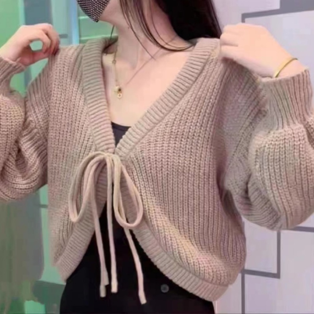 ATASAN RAJUT WANITA ( kardigan rajut ) Sweater Rajut Wanita Jaket Import Wanita Lengan Panjang