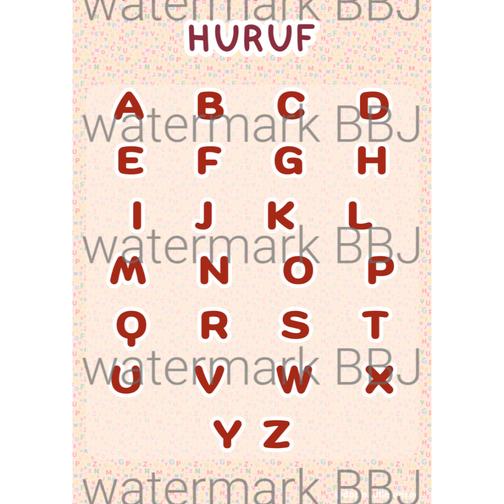 Layanan Desain Poster Edukasi Anak - Poster Edukasi Huruf