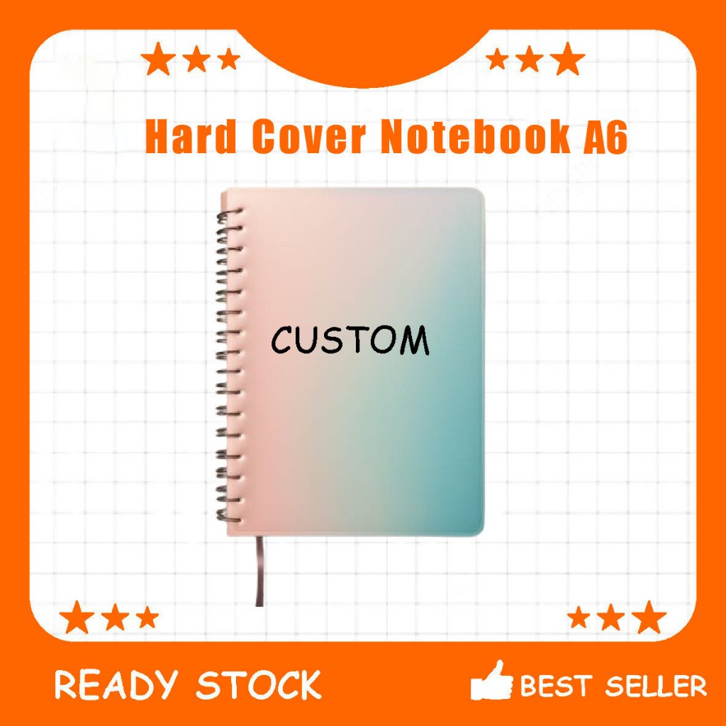 

Notebook Custom A6, Buku Catatan A6 Custom Merchandise – Hard Cover Ring Kawat 100 Halaman