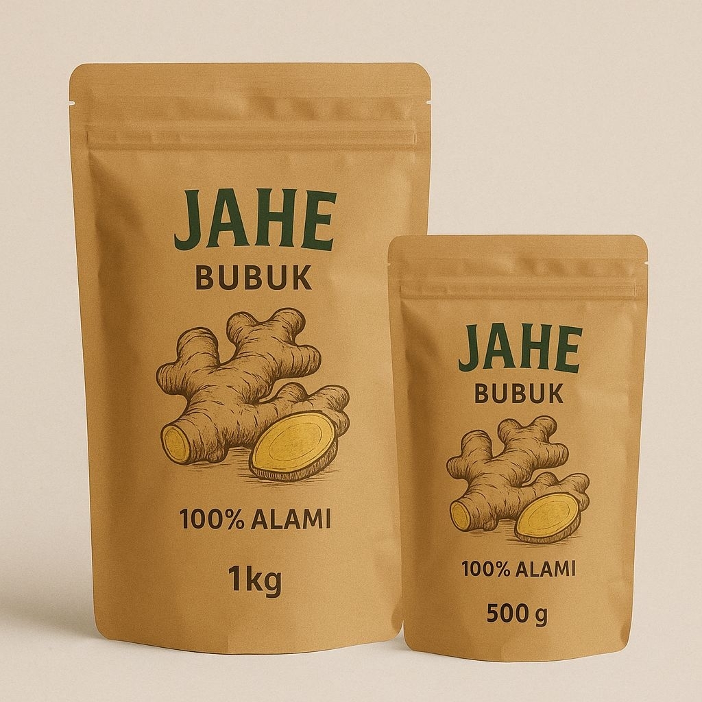 

Jahe bubuk murni berkualitas tanpa campuran kemasan 1kg dan 500gr