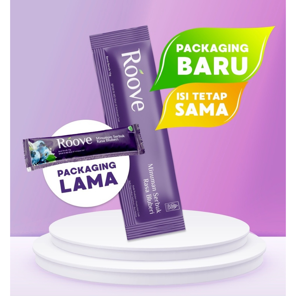 

Ecer 1 SACHET ROOVE COLLAGEN Blueberry Kolagen Sendi Rambut Kecantikan Kulit Glowing Strawberry Kopi Kurma