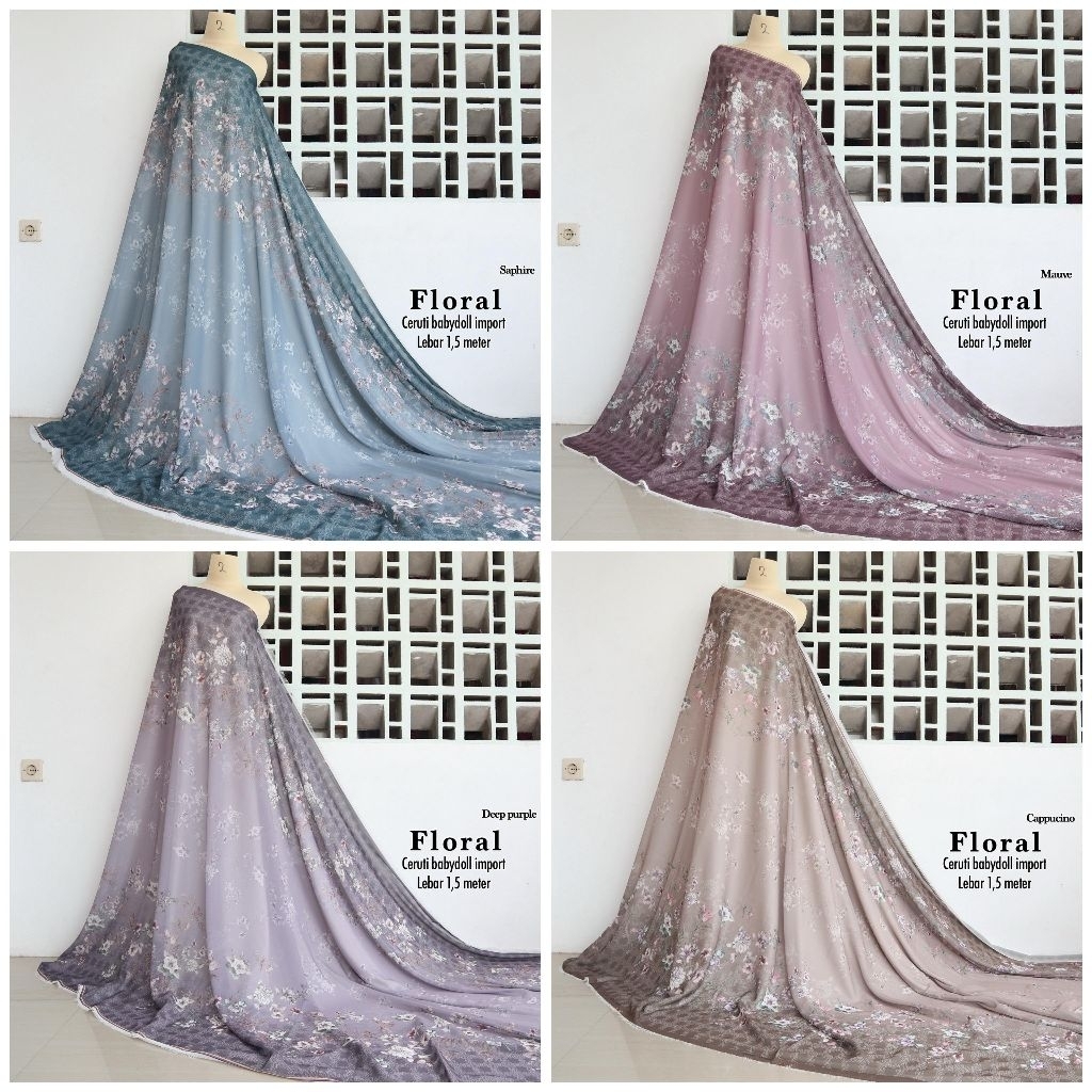 KAIN FLORAL/BABY DOLL MOTIF/KAIN BABYDOLL METERAN/KAIN MOTIF TERBARU/BAJU SERAGAMAN/BAJU COUPLE/MOTI