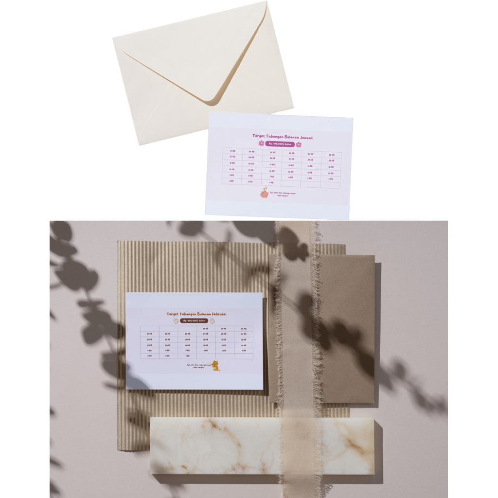 

Amplop tabungan harian (1 tahun) 12 bulan 5 juta