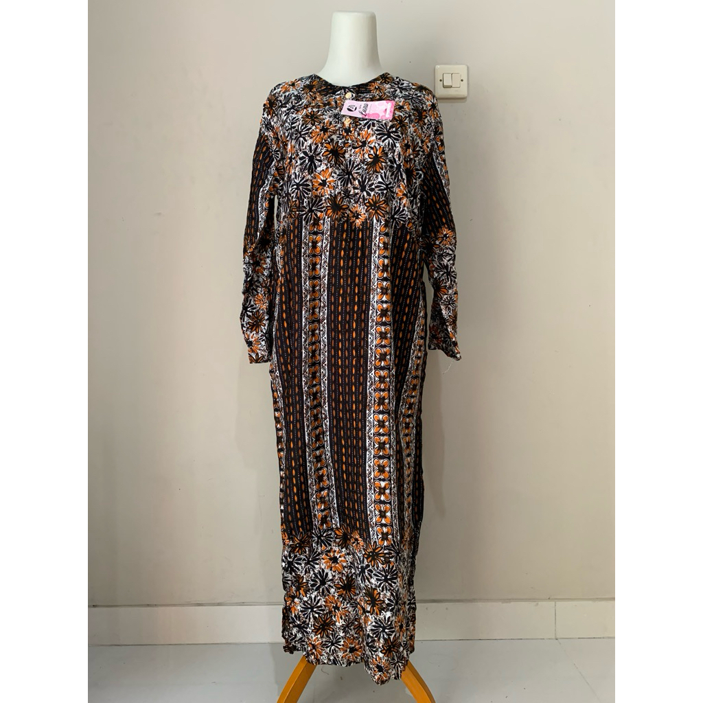 Daster rayon lengan panjang size standar LD 110