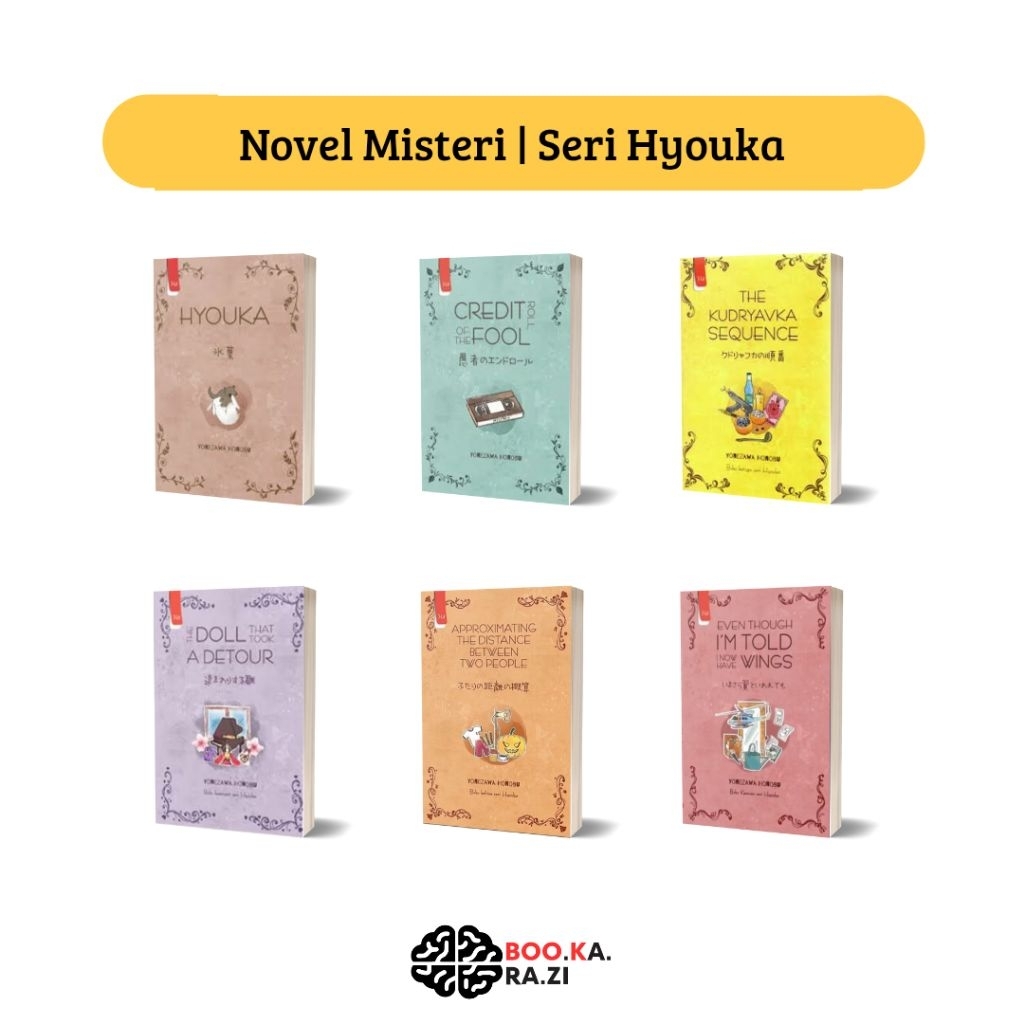 Novel Seri Hyouka 1, 2, 3, 4, 5, dan 6 - Yonezawa Honobu - Penerbit Haru | Novel Thriller Terjemahan