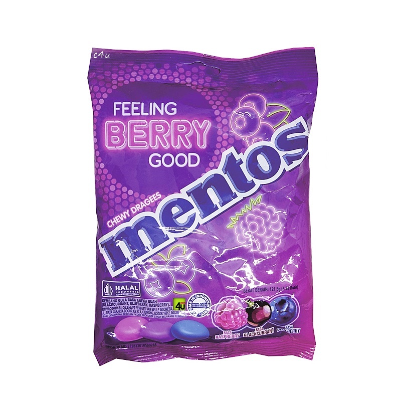 

Mentos - Chewy Dragees Candy - Kemasan Zak
