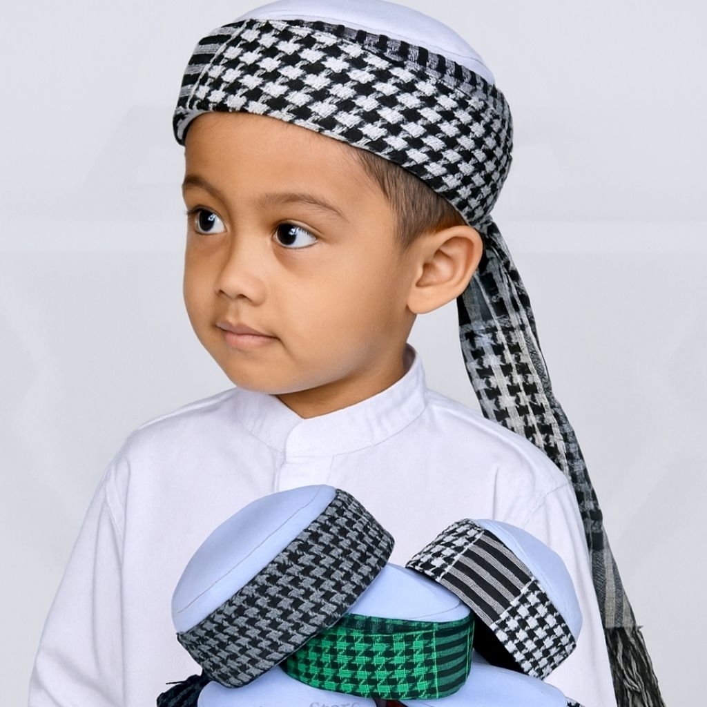 Peci Imamah Permanen | Peci Imamah Langsung Pakai | Peci Premium Anak | Peci Multifungsi | Peci Imam
