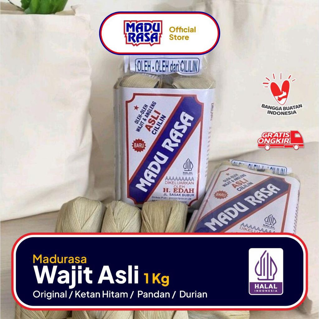 

WAJIT WAJIK MADURASA 1Kg ORIGINAL / KETAN HITAM / PANDAN / DURIAN OLEH OLEH KHAS CILILIN - BANDUNG