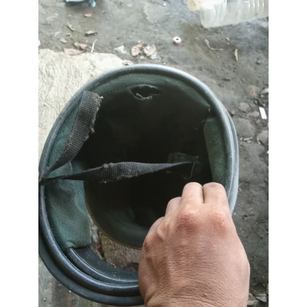 helm jadul full face bahan