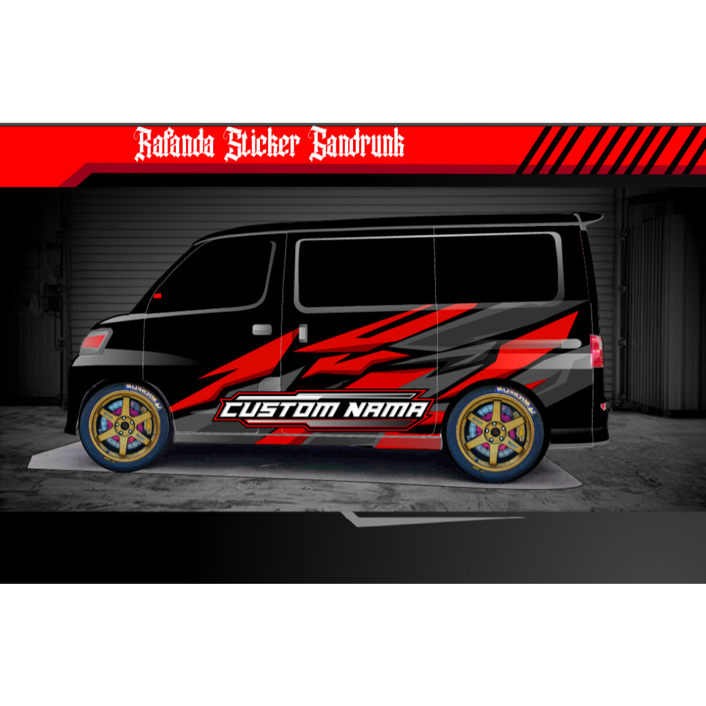 STIKER DECAL GRANDMAX BLINDVAN LUXIO APV AVANZA DLL