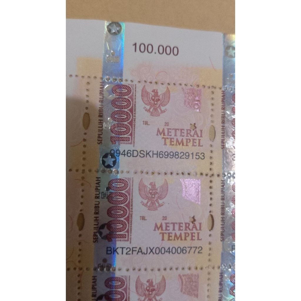 

MATER AI 10 000 PERANGKO 10000 POS ATK Kantor