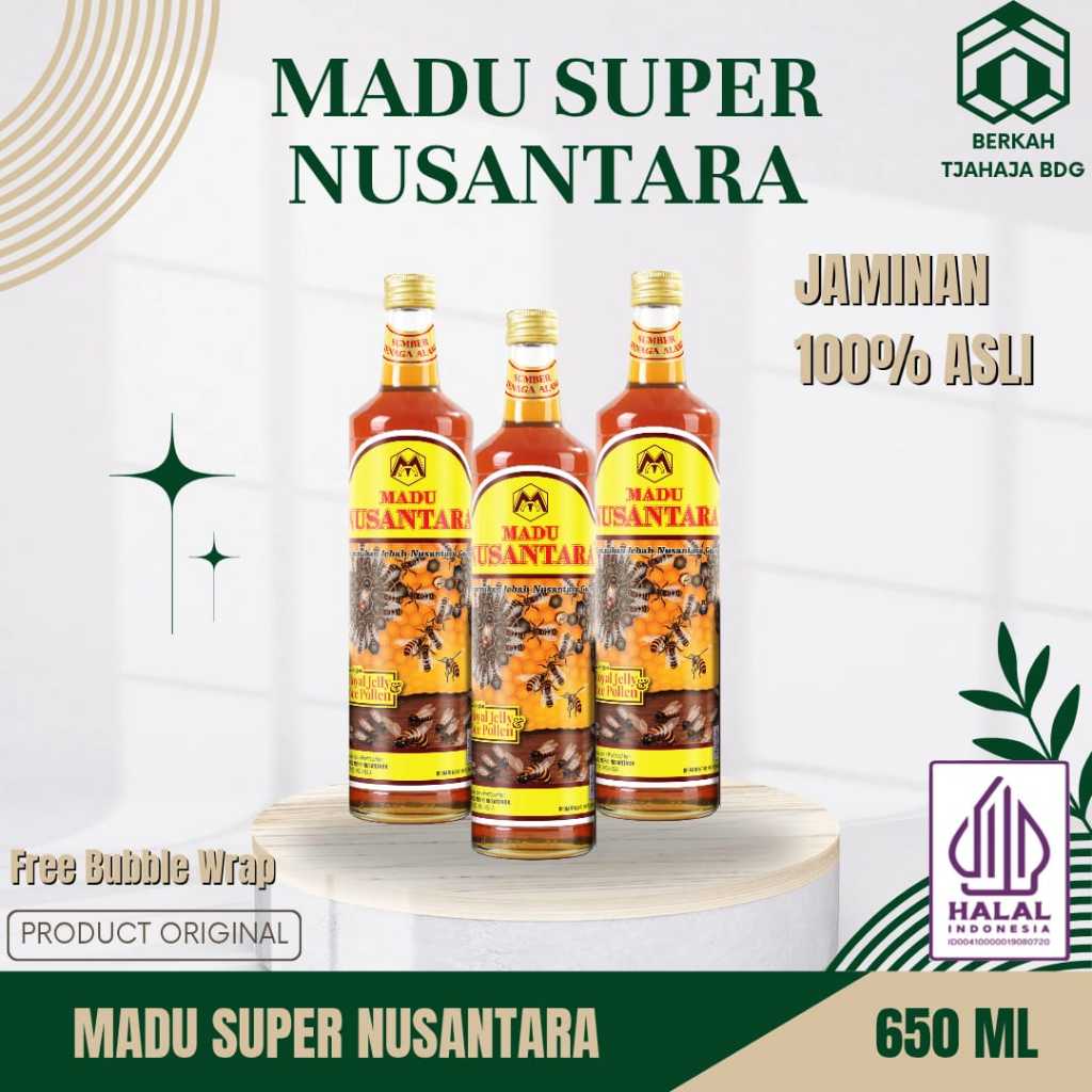 

Madu Super Nusantara untuk Menjaga Kesehatan Tubuh (650 ml) / Madu Super Nusantara 650ml