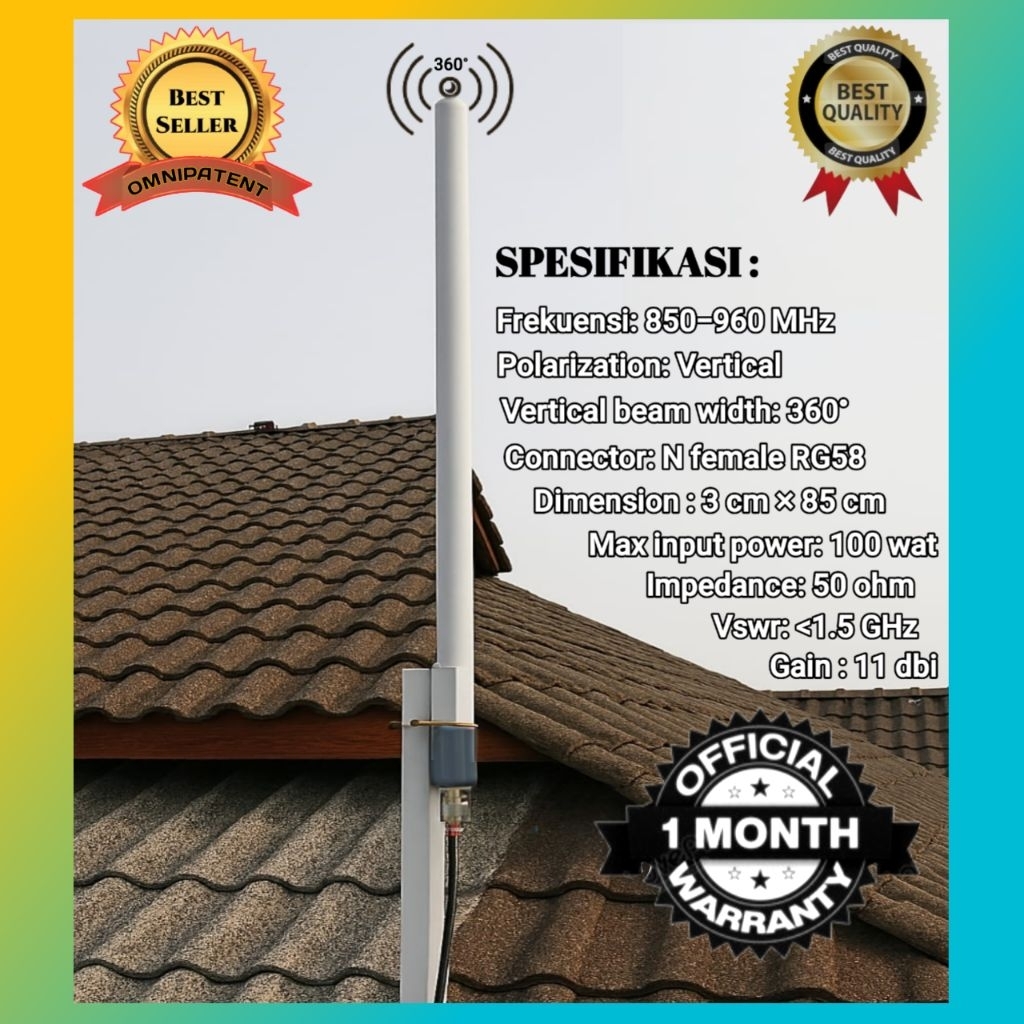 Perluas Jaringan Wifi? Antena Omni Directoral 11 dBi 2,4GHz Solusinya... [Garansi Resmi] - Antena Ou