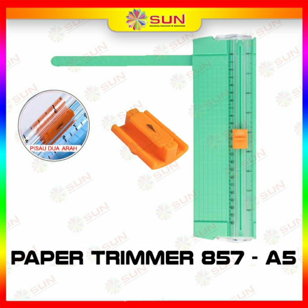 

Alat Potong Kertas A5 | Paper Trimmer A5 | Paper Cutter A5 Tipe 857 maks kertas 22cm