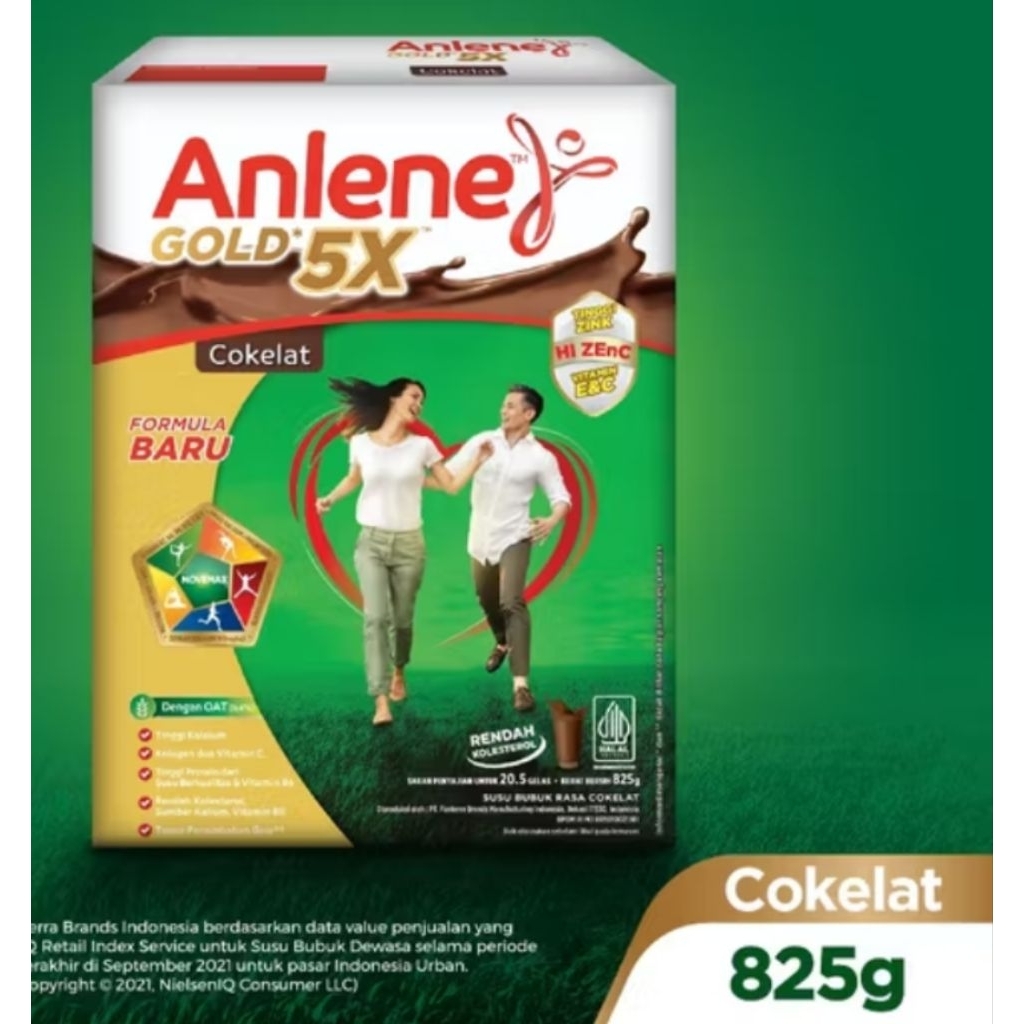 

Anlene Gold 5x Susu Bubuk Dewasa Coklat, Vanila dan Original 825g Nutrisi Tinggi Kalsium